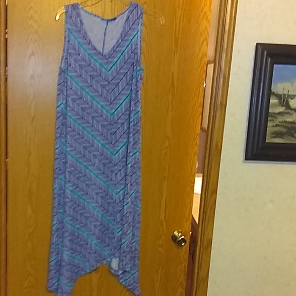 Apt 9 blue and teal dress